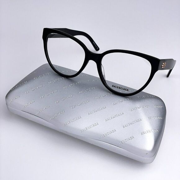 NEW Balenciaga Everyday BB0064O 001 Black Demo Cat Eye Women Eyeglasses - Picture 1 of 10